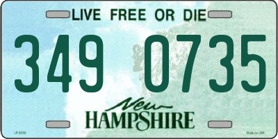 NH license plate 3490735