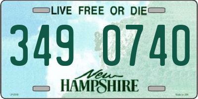 NH license plate 3490740