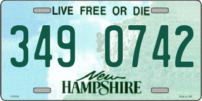 NH license plate 3490742
