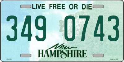 NH license plate 3490743