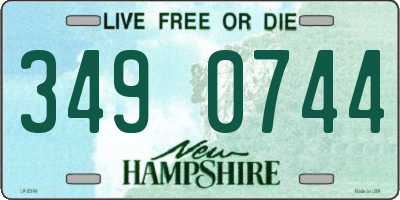 NH license plate 3490744