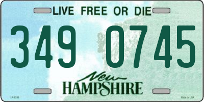 NH license plate 3490745
