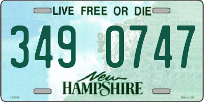 NH license plate 3490747