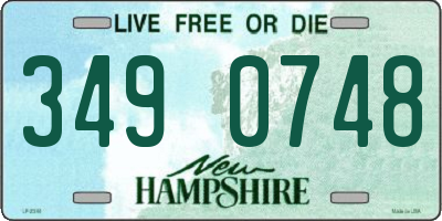 NH license plate 3490748