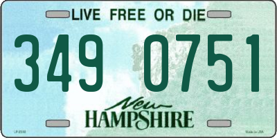 NH license plate 3490751