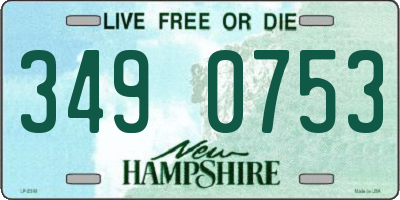 NH license plate 3490753