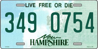 NH license plate 3490754
