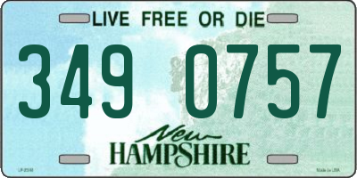 NH license plate 3490757