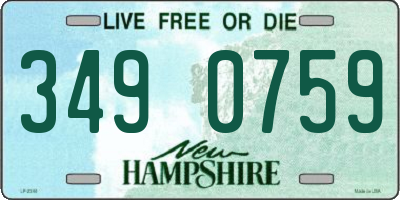 NH license plate 3490759