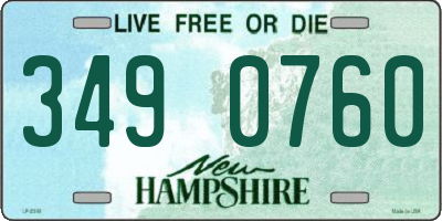 NH license plate 3490760