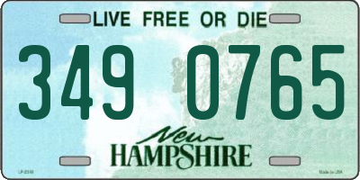 NH license plate 3490765