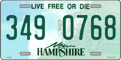 NH license plate 3490768