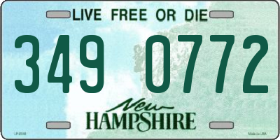 NH license plate 3490772