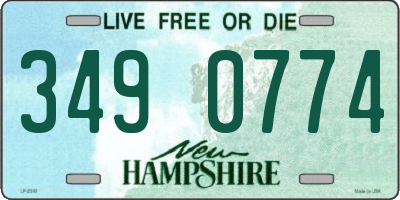 NH license plate 3490774