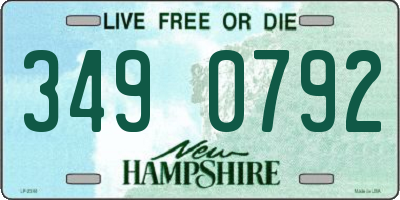 NH license plate 3490792