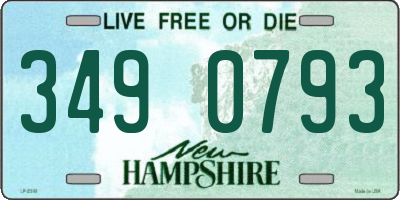 NH license plate 3490793