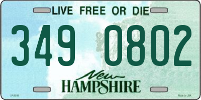 NH license plate 3490802