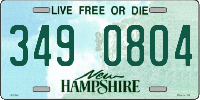 NH license plate 3490804