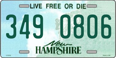NH license plate 3490806