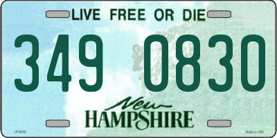 NH license plate 3490830