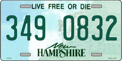 NH license plate 3490832