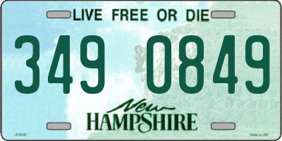NH license plate 3490849
