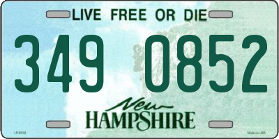 NH license plate 3490852