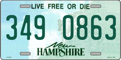 NH license plate 3490863