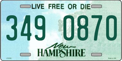NH license plate 3490870