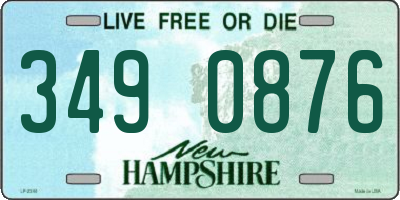 NH license plate 3490876