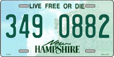 NH license plate 3490882