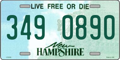 NH license plate 3490890