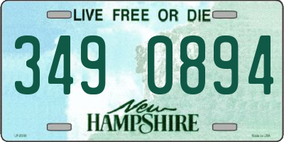 NH license plate 3490894