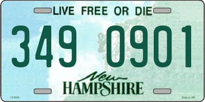 NH license plate 3490901