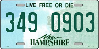 NH license plate 3490903