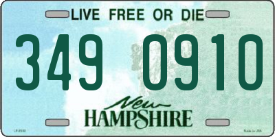 NH license plate 3490910