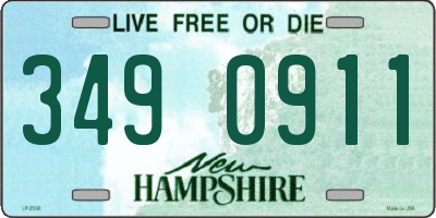 NH license plate 3490911