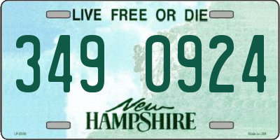 NH license plate 3490924