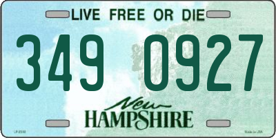 NH license plate 3490927