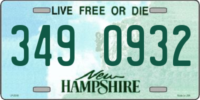 NH license plate 3490932