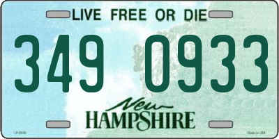 NH license plate 3490933