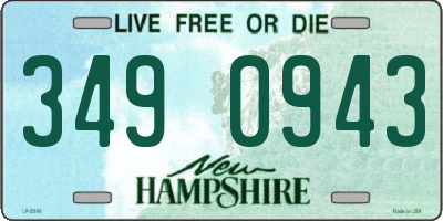 NH license plate 3490943