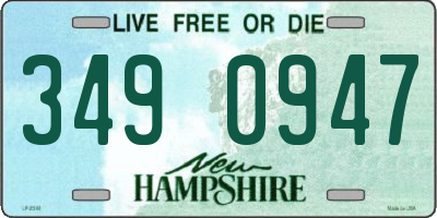 NH license plate 3490947