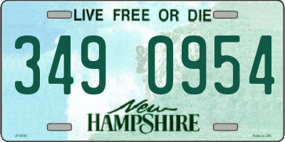 NH license plate 3490954