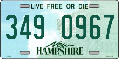 NH license plate 3490967