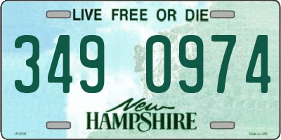 NH license plate 3490974