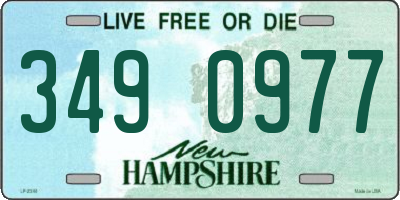 NH license plate 3490977