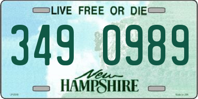 NH license plate 3490989