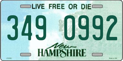 NH license plate 3490992