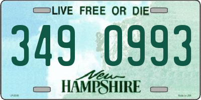 NH license plate 3490993